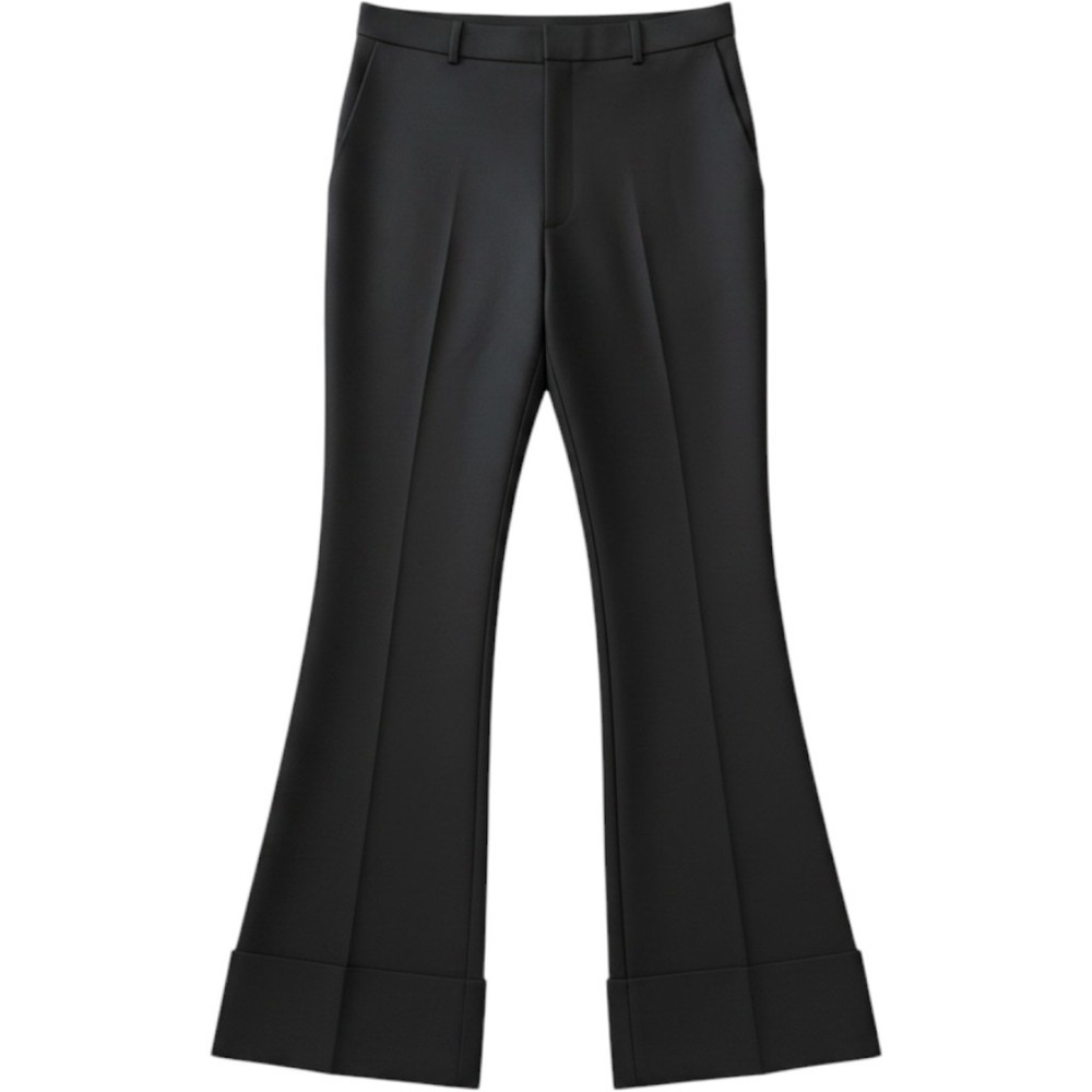 Club Monaco Womens Black Extreme Cuff Wide Leg Dress Pants Size 10 NEW 295788551